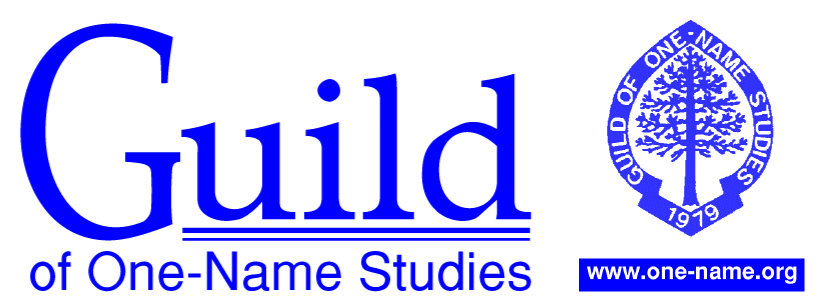 Click here to go to the Guild of One Name Studies Web Site