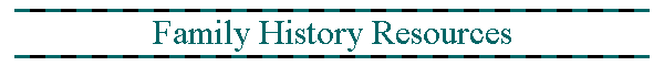 Family History Resources