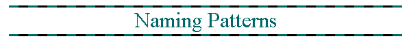 Naming Patterns